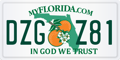 FL license plate DZGZ81