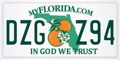 FL license plate DZGZ94