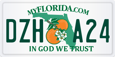 FL license plate DZHA24