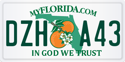FL license plate DZHA43