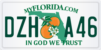 FL license plate DZHA46