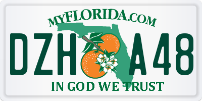 FL license plate DZHA48