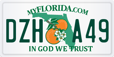 FL license plate DZHA49