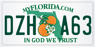 FL license plate DZHA63