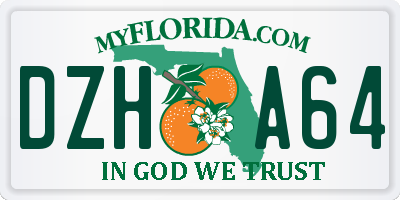 FL license plate DZHA64