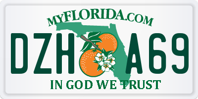 FL license plate DZHA69