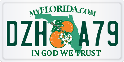 FL license plate DZHA79