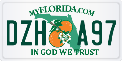 FL license plate DZHA97