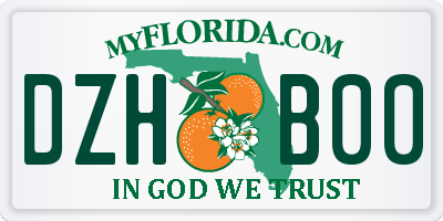 FL license plate DZHB00