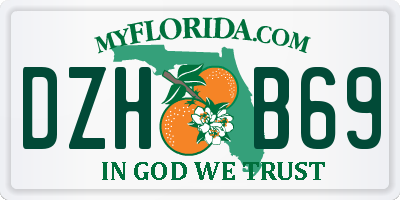FL license plate DZHB69