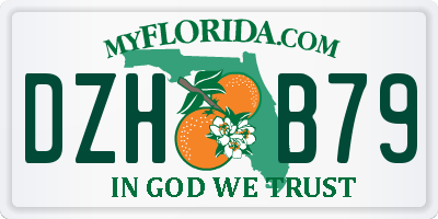 FL license plate DZHB79