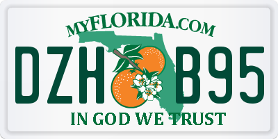 FL license plate DZHB95