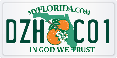 FL license plate DZHC01