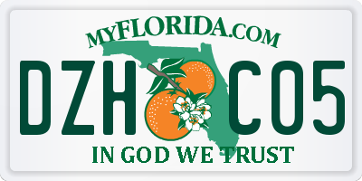 FL license plate DZHC05