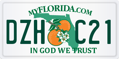 FL license plate DZHC21