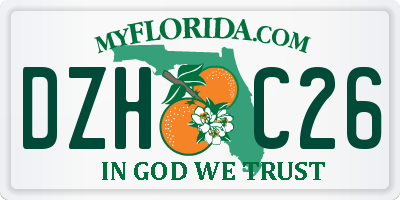 FL license plate DZHC26