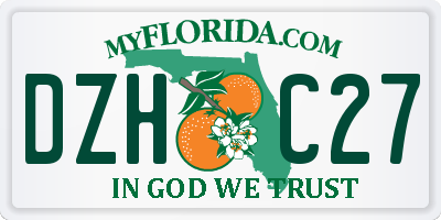 FL license plate DZHC27
