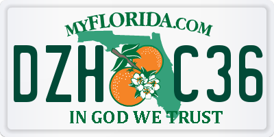 FL license plate DZHC36