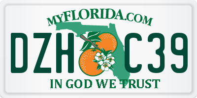 FL license plate DZHC39