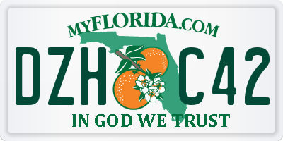 FL license plate DZHC42