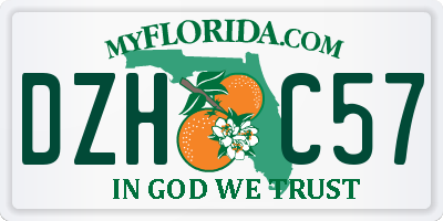 FL license plate DZHC57