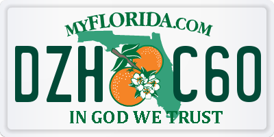 FL license plate DZHC60