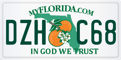 FL license plate DZHC68