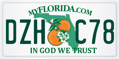 FL license plate DZHC78