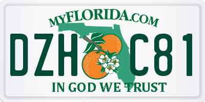 FL license plate DZHC81
