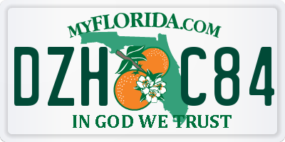 FL license plate DZHC84