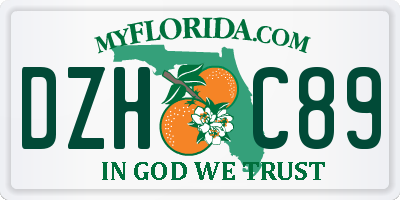 FL license plate DZHC89