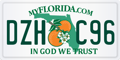 FL license plate DZHC96