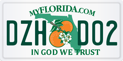 FL license plate DZHD02