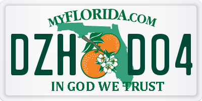 FL license plate DZHD04
