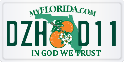 FL license plate DZHD11