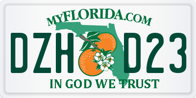 FL license plate DZHD23
