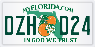 FL license plate DZHD24