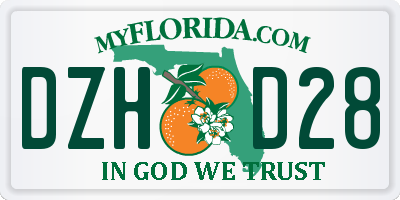 FL license plate DZHD28