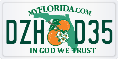 FL license plate DZHD35