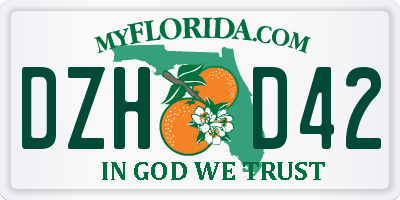 FL license plate DZHD42