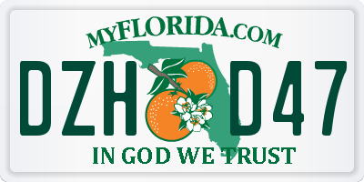 FL license plate DZHD47