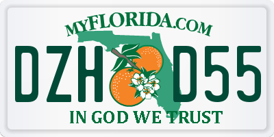 FL license plate DZHD55
