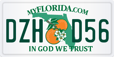 FL license plate DZHD56