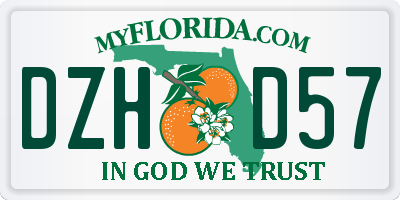 FL license plate DZHD57