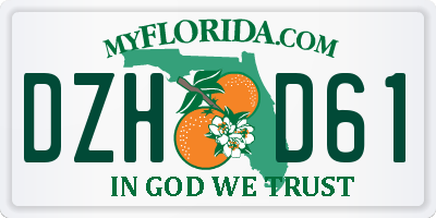 FL license plate DZHD61