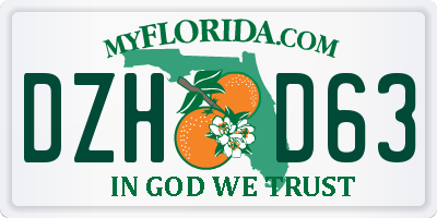 FL license plate DZHD63