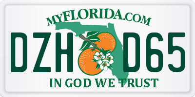 FL license plate DZHD65