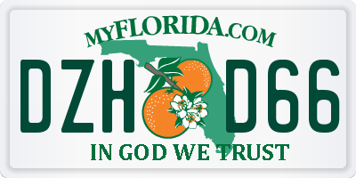 FL license plate DZHD66