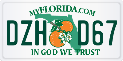 FL license plate DZHD67