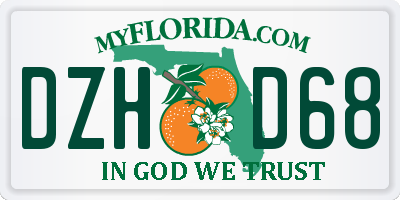 FL license plate DZHD68